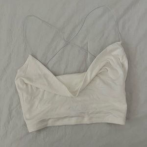 White Scoop Neck Top NWOT
